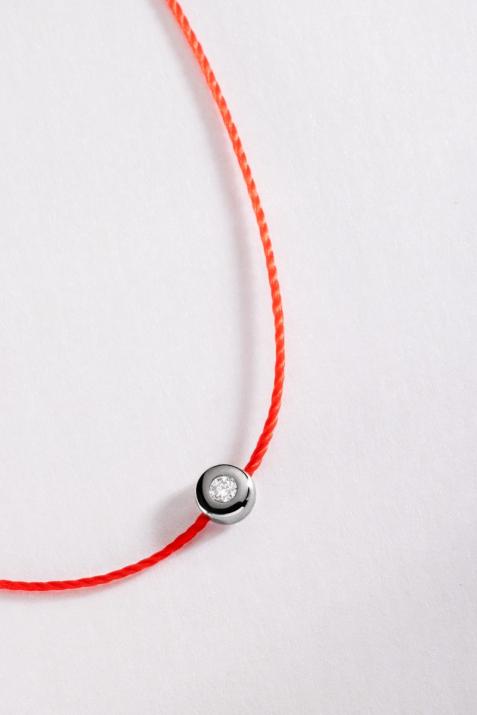 Pulsera en hilo diamante 0.2ct en oro negro - Redline - 0++