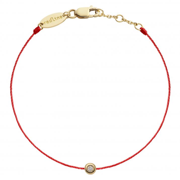 Pulsera en hilo diamante 0.2ct en oro amarillo - Redline - 0++