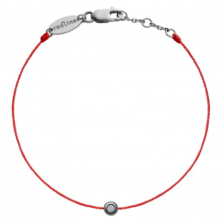 Pulsera en hilo diamante 0.2ct en oro negro - Redline - 0++