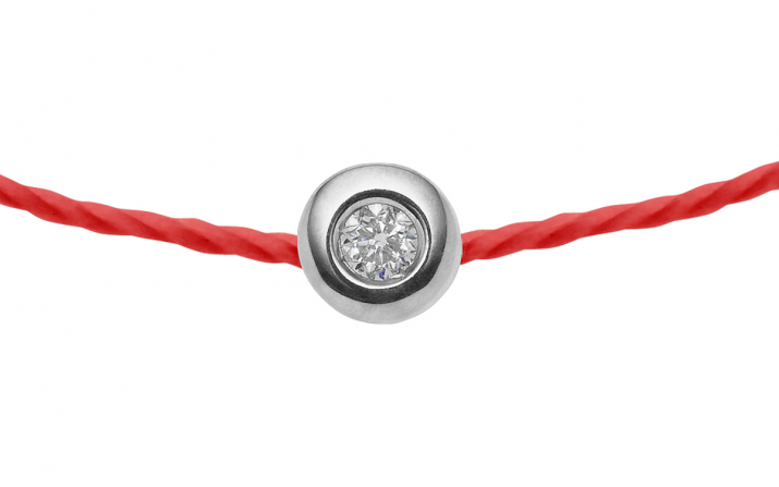 Pulsera en hilo diamante 0.2ct en oro blanco - Redline - 0++