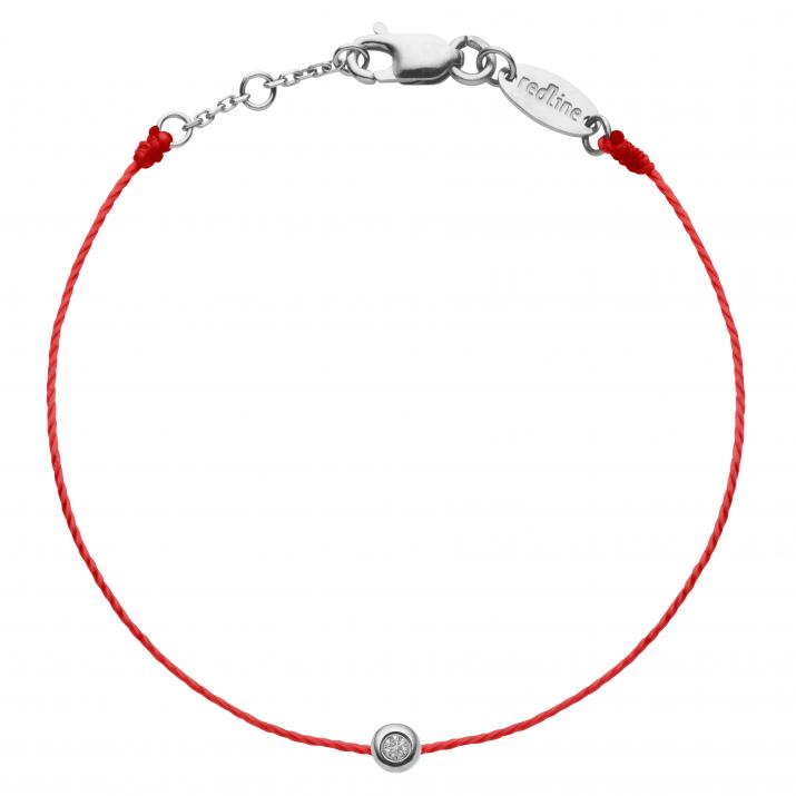 Pulsera en hilo diamante 0.2ct en oro blanco - Redline - 0++