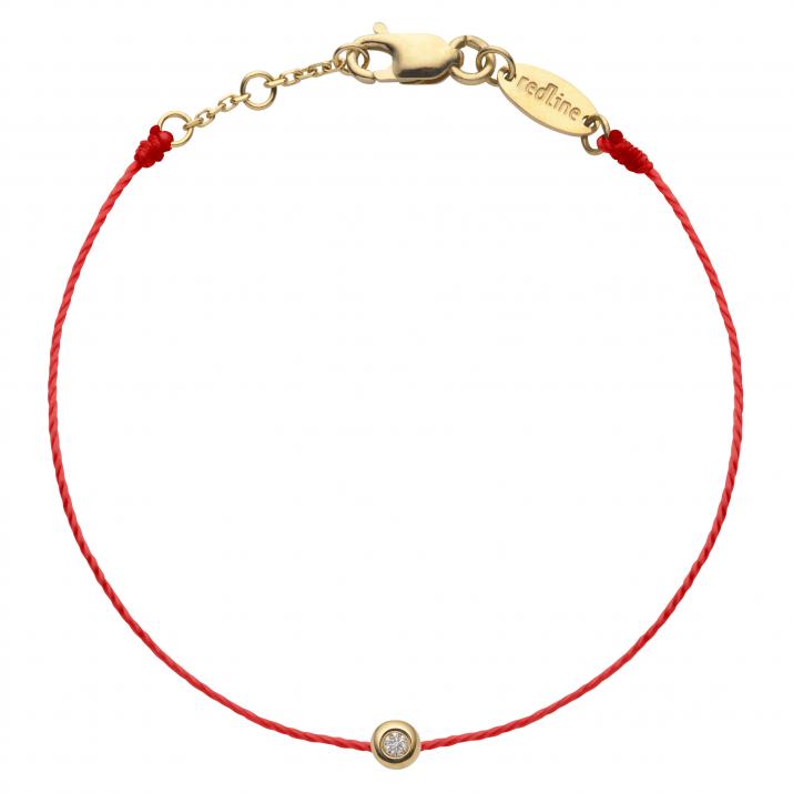 Pulsera en hilo diamante 0.2ct en oro amarillo - Redline - 0++