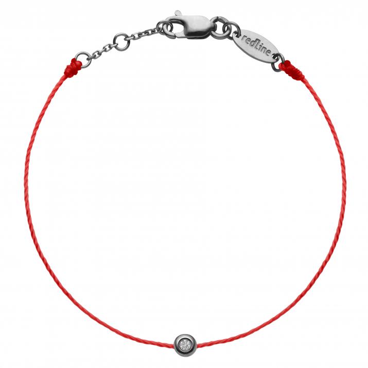 Pulsera en hilo diamante 0.2ct en oro negro - Redline - 0++