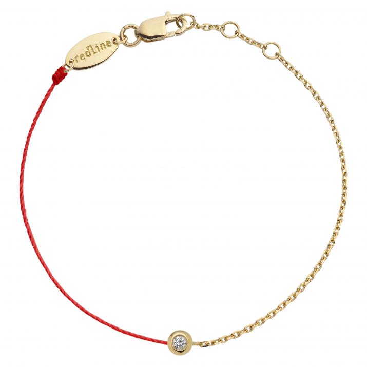 Pulsera diamante 0.5ct Hilo y Cadena en oro amarillo - Redline - 0++