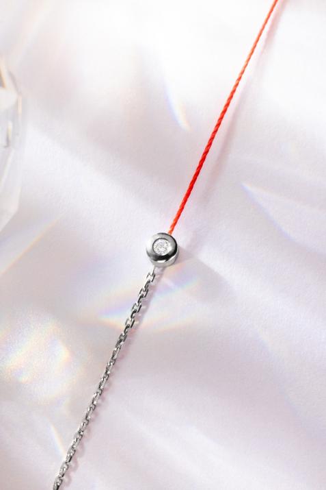 Pulsera diamante 0.5ct Hilo y Cadena en oro negro - Redline - 0++