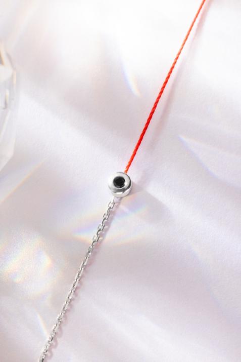 Pulsera diamante negro 0.5ct Hilo y Cadena en oro blanco - Redline - 0++