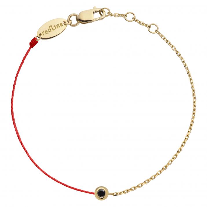 Pulsera diamante negro 0.5ct Hilo y Cadena en oro amarillo - Redline - 0++