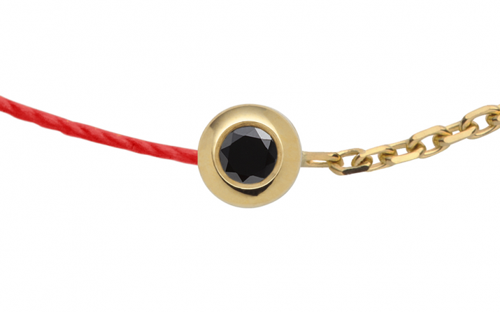 Pulsera diamante negro 0.5ct Hilo y Cadena en oro amarillo - Redline - 0++