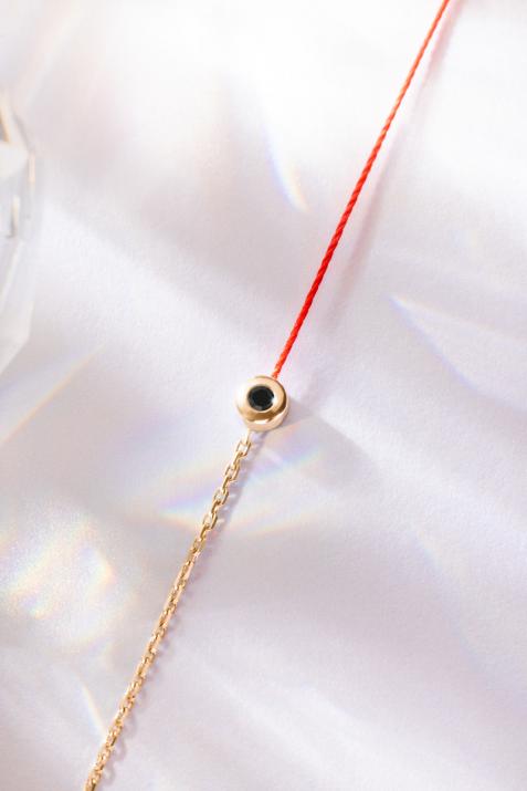 Pulsera Media Cadena Medio Hilo Mini Pure Diamant Noir Oro rosa - Redline - 0++