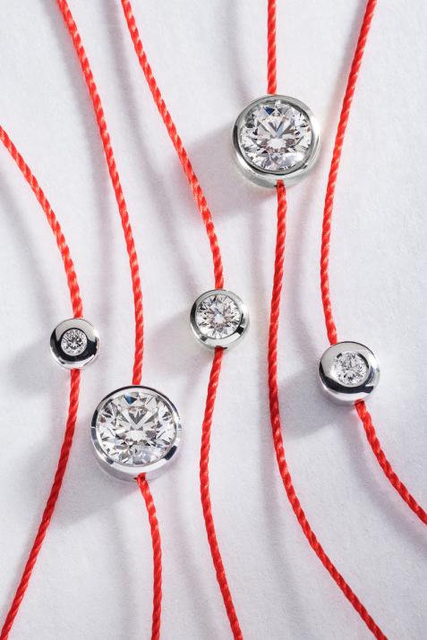 Pulsera Hilo con diamante 0,40ct en Oro Blanco - Redline - 0++