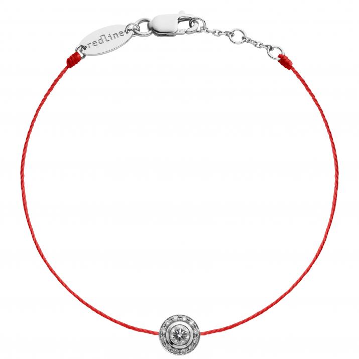 Pulsera en hilo con 0.26ct en base de oro blanco - Redline - 0++