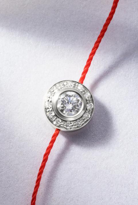 Pulsera en hilo con 0.26ct en base de oro blanco - Redline - 0++