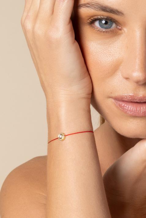 Pulsera en hilo con 0.26ct en base de oro amarillo - Redline - 0++