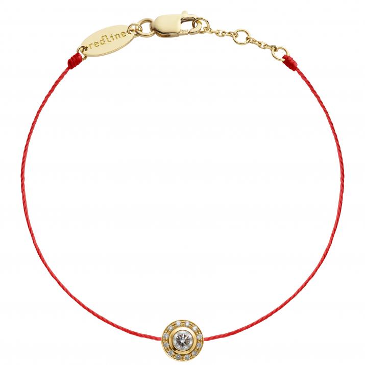 Pulsera en hilo con 0.26ct en base de oro amarillo - Redline - 0++