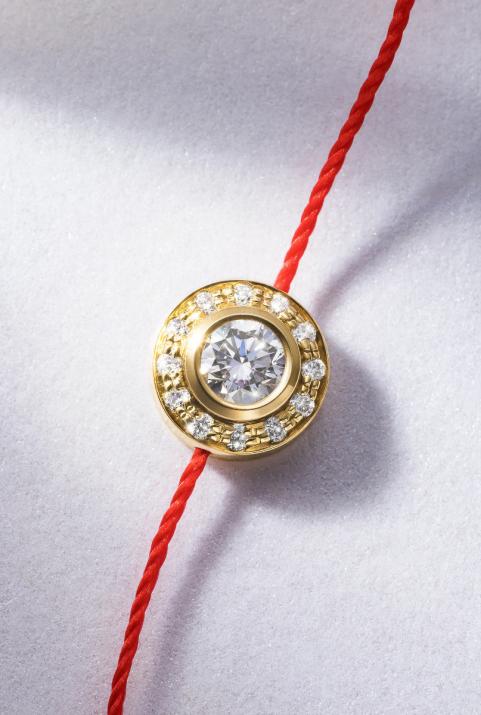 Pulsera en hilo con 0.26ct en base de oro amarillo - Redline - 0++