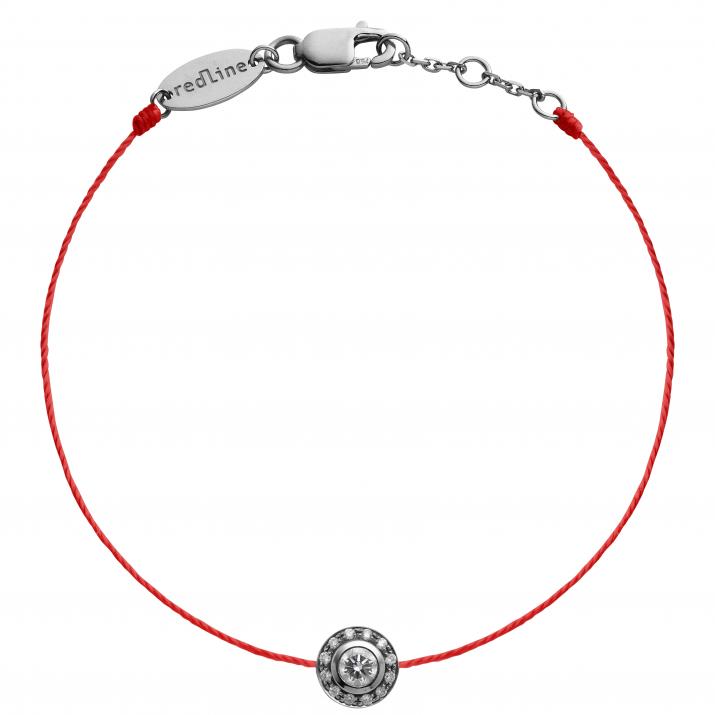 Pulsera en hilo con 0.26ct en base de oro negro - Redline - 0++