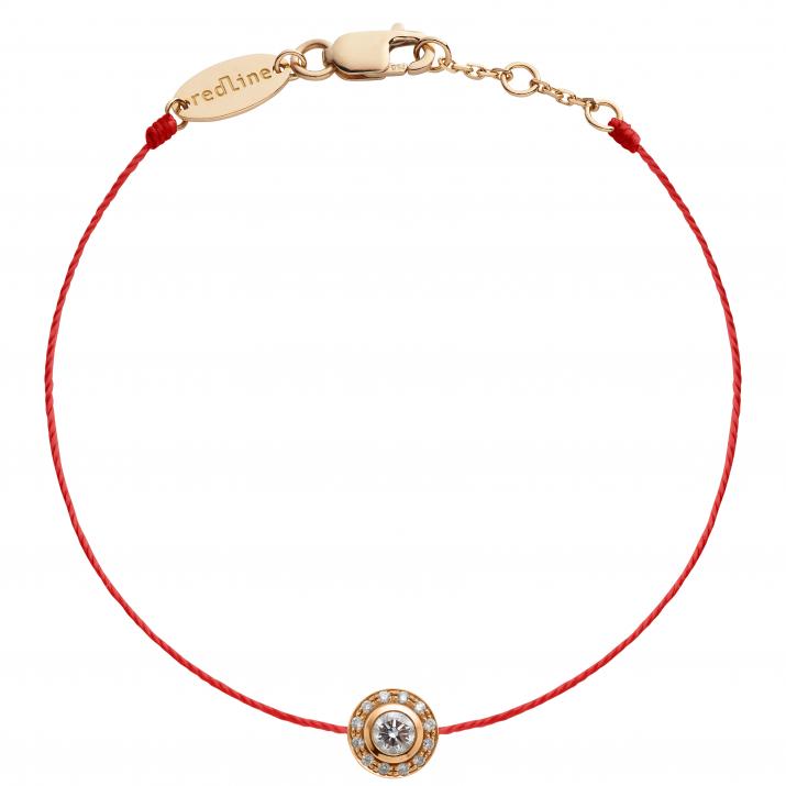 Pulsera en hilo con 0.26ct en base de oro rosa - Redline - 0++
