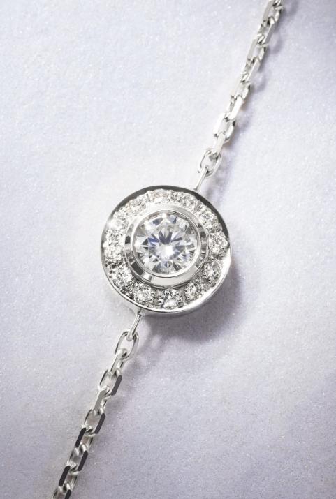 Pulsera en cadena con diamante de 0.26ct en base de oro blanco - Redline - 0++