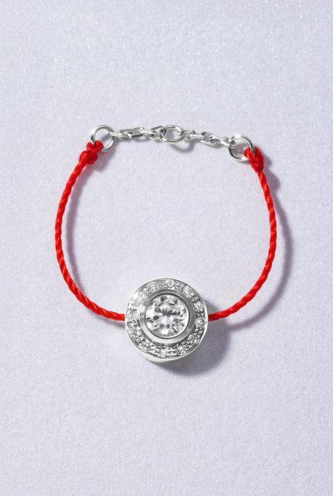 Anillo en hilo con diamante de 0.26ct en base de oro blanco - Redline - 0++