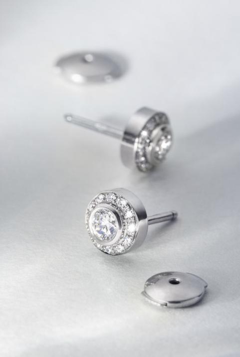 Pendientes con 0.52ct de dimantes en base de oro blanco - Redline - 0++