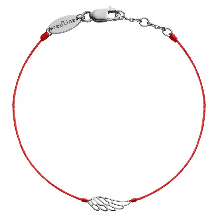 String bracelet with wing in black gold - Redline