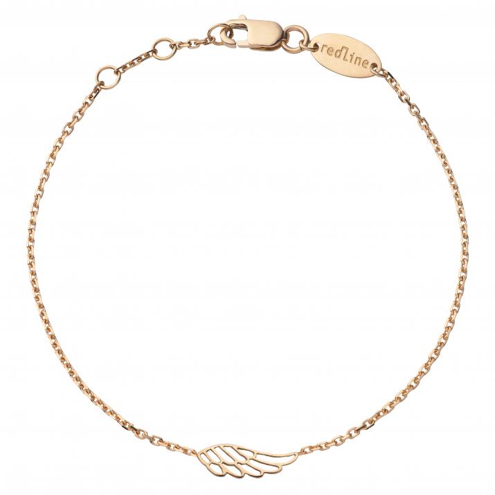 Rose gold chain bracelet with wing - Redline