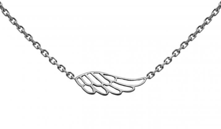 Black gold chain necklace with wing - Redline