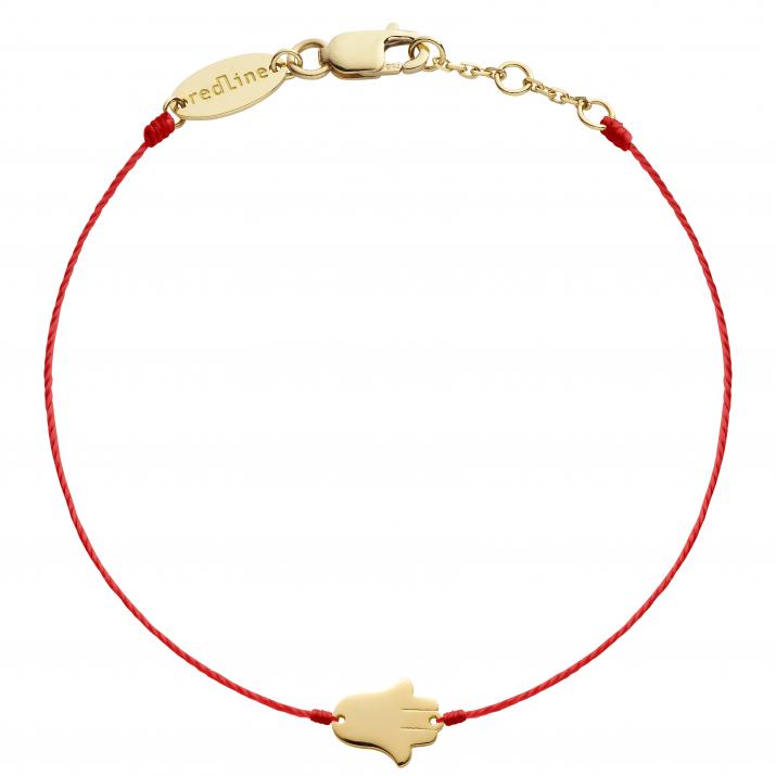 Pulsera en hilo con fatima en oro amarillo - Redline