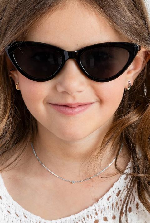 Bébé collar de cadena pura oro blanco - Redline - 0++