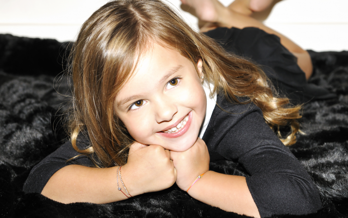 Pulsera niño en hilo y cadena con diamante de 0.5ct en oro amarillo - Redline - 0++