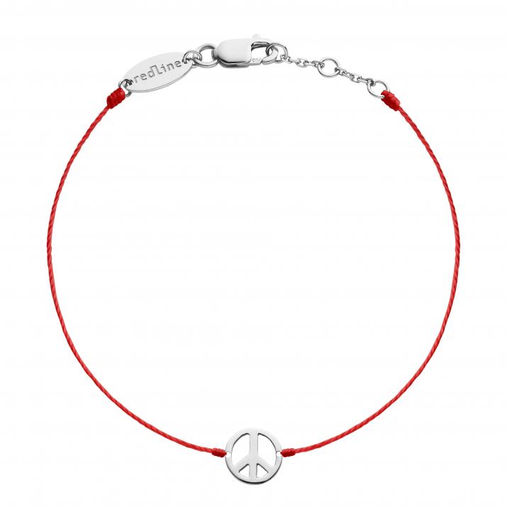 Mini Peace string bracelet white gold - Redline - 0++