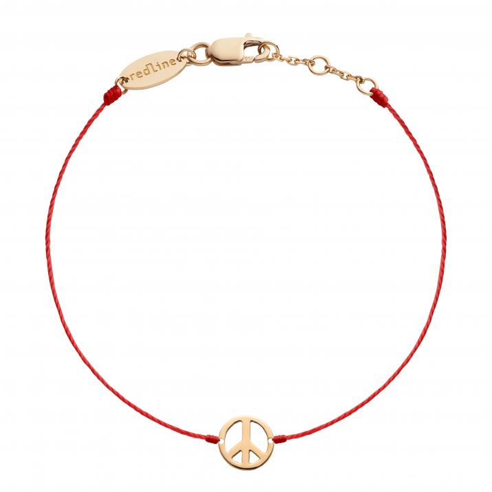 Mini Peace string bracelet in rose gold - Redline - 0++