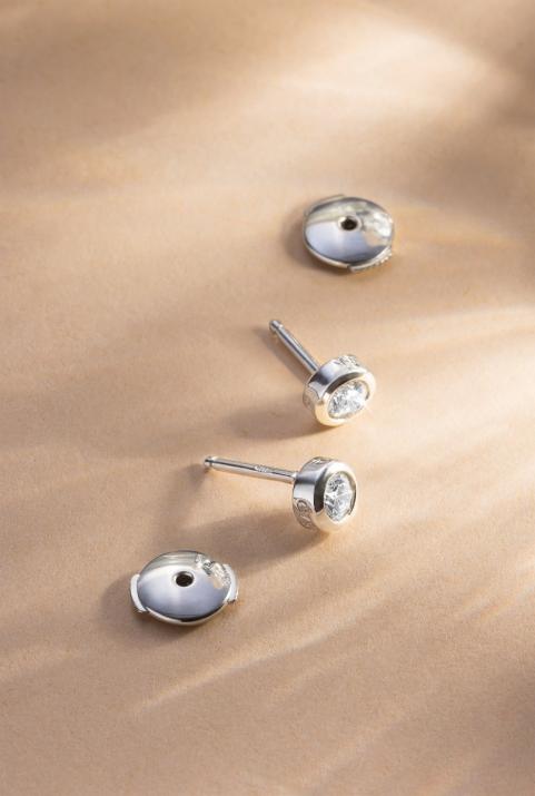 Pendientes con diamante de 0.20ct en oro blanco - Redline - 0++