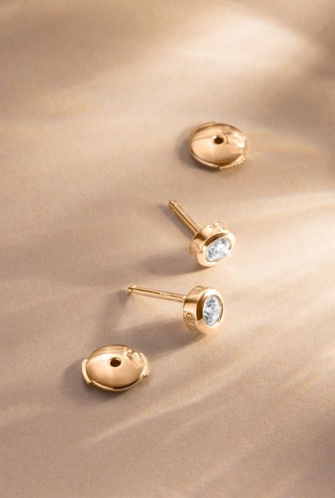 Pendientes con diamante de 0.20ct en oro rosa - Redline - 0++