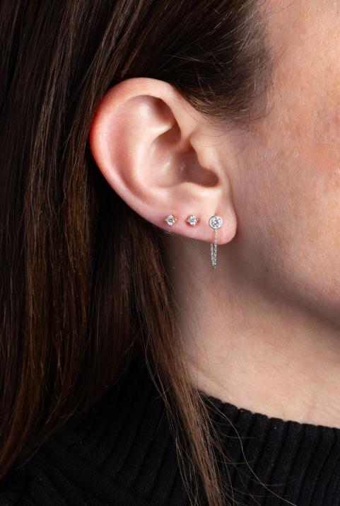 Pendiente So Pure Courtoise Oro Blanco - Redline - 0++