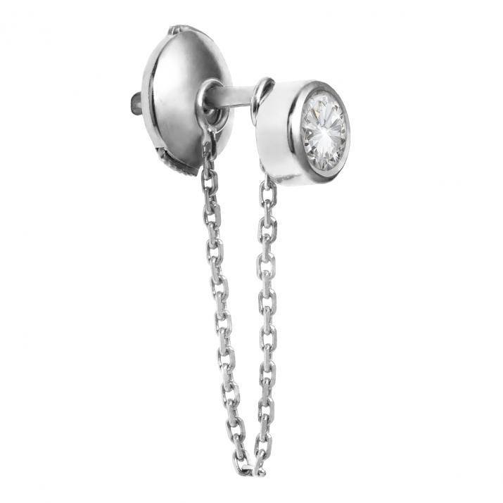 Pendiente So Pure Courtoise Oro Blanco - Redline - 0++