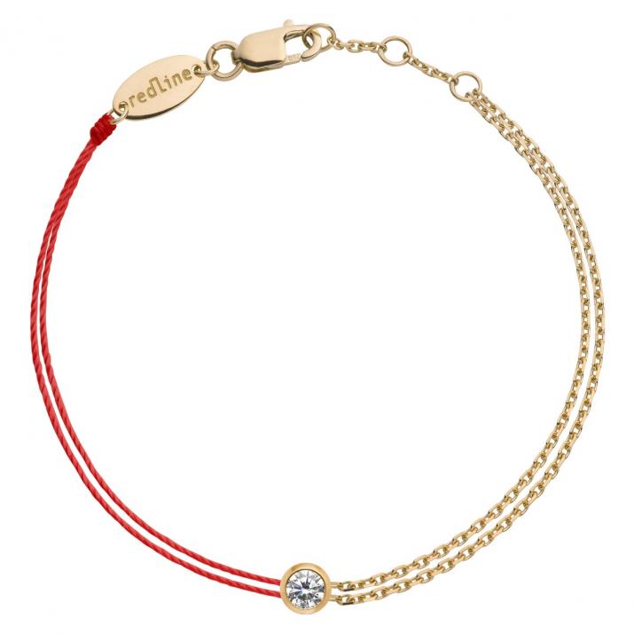 Pure distingué Pulsera Doble Mujer con 0.10ct diamante en oro amarillo - Redline - 0++