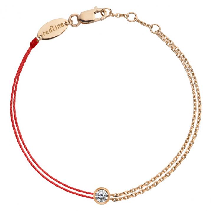 Pure distingué Pulsera Doble Mujer con 0.10ct diamante en oro rosa - Redline - 0++