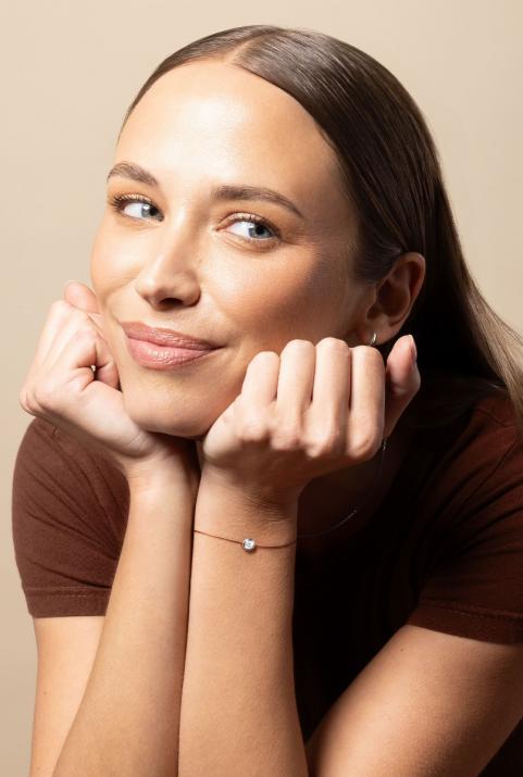 Pulsera Hilo con diamante 0,40ct en Oro Blanco - Redline - 0++