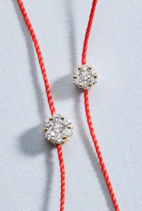 Pulsera en hilo con 0.5ct de diamantes en oro amarillo - Redline - 0++