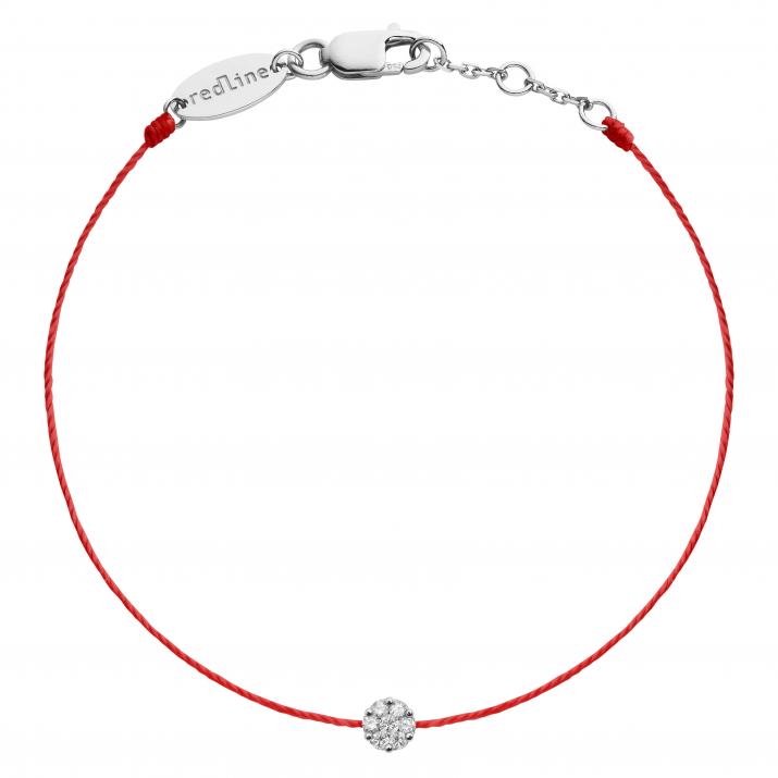 Pulsera en hilo con 0.5ct de diamantes en oro negro - Redline - 0++