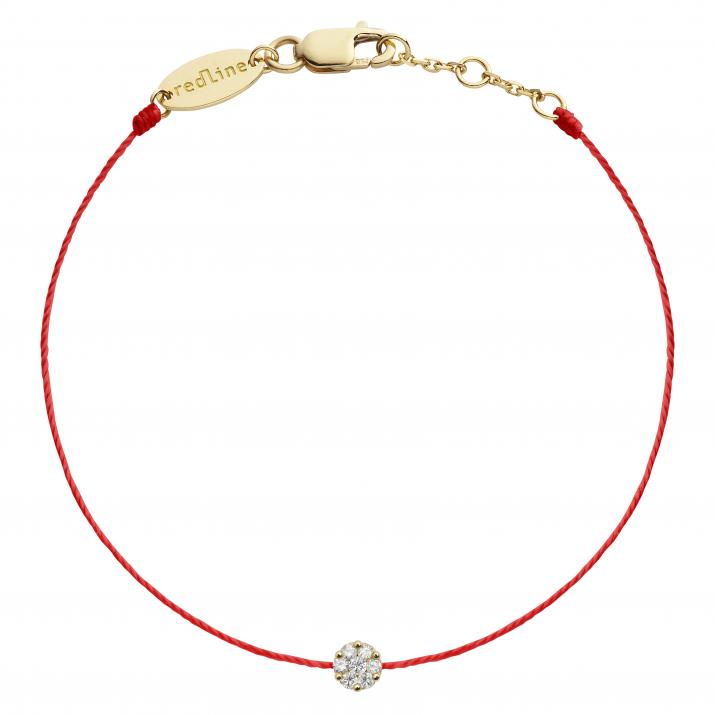 Pulsera en hilo con 0.5ct de diamantes en oro amarillo - Redline - 0++