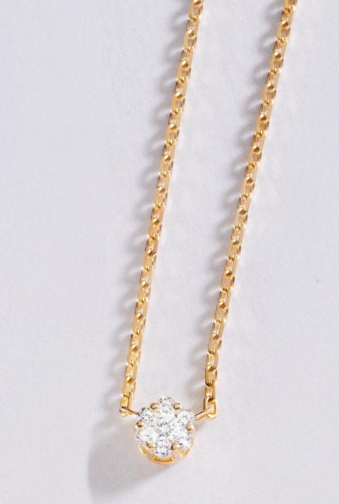 Collar de cadena para mujer con diamante de 0.05ct en oro amarillo - Redline - 0++