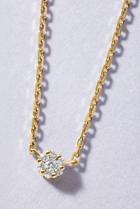 Collar de cadena para mujer con diamante de 0.05ct en oro amarillo - Redline - 0++