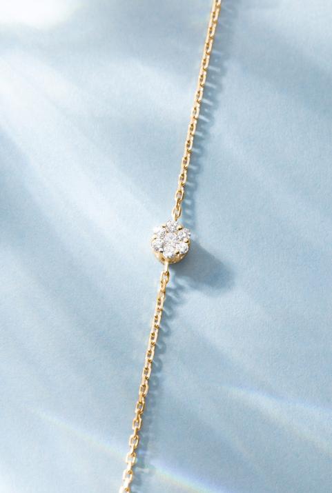 Pulsera en cadena con diamante de 0.10ct en oro amarillo - Redline - 0++