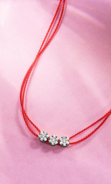 Pulsera hilo para mujer con 0.15ct de diamantes en oro negro - Redline - 0++