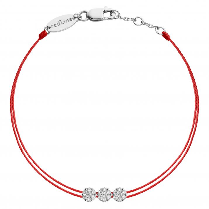 Pulsera hilo para mujer con 0.15ct de diamantes en oro blanco  - Redline - 0++