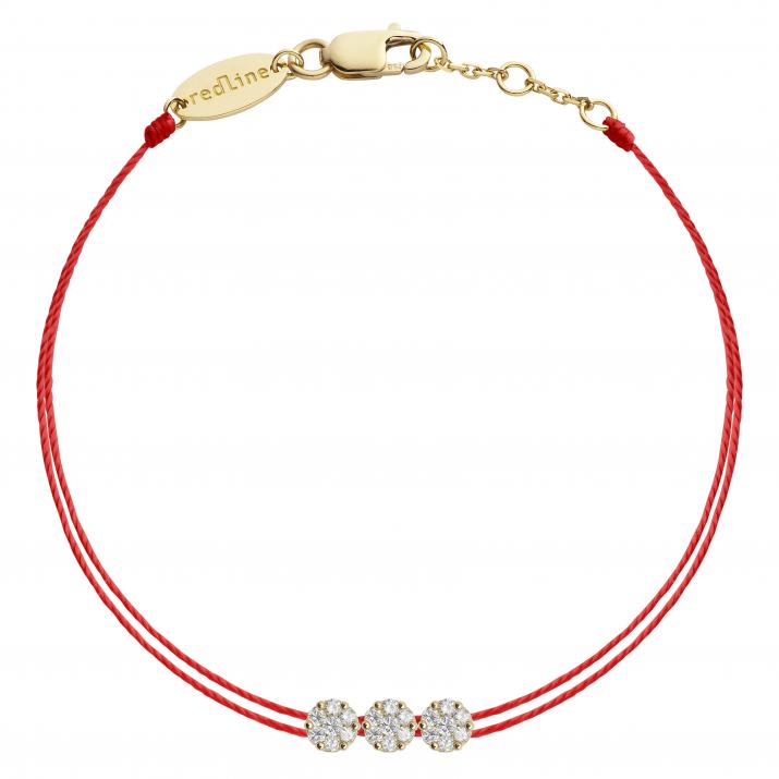 Pulsera hilo para mujer con 0.15ct de diamantes en oro amarillo - Redline - 0++