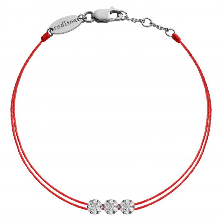 Pulsera hilo para mujer con 0.15ct de diamantes en oro negro - Redline - 0++