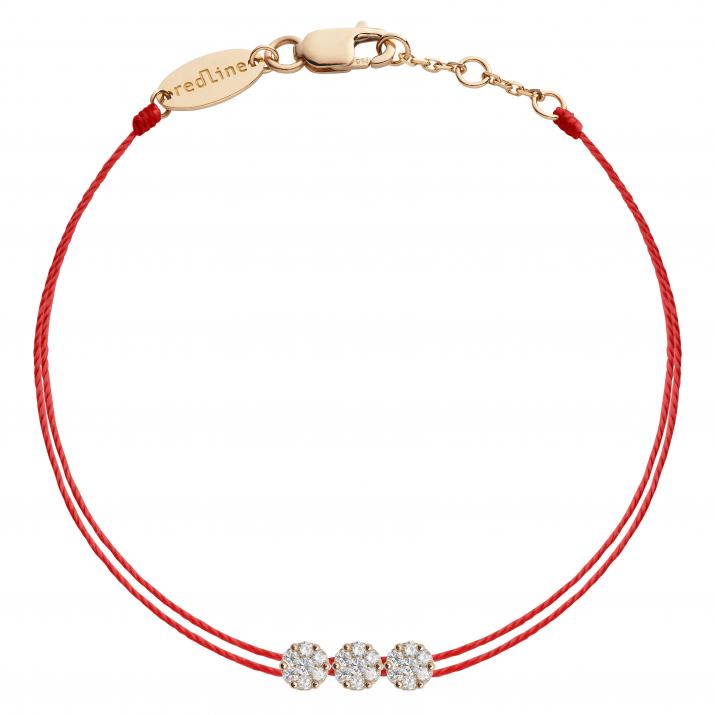 Pulsera hilo para mujer con 0.15ct de diamantes en oro rosa - Redline - 0++